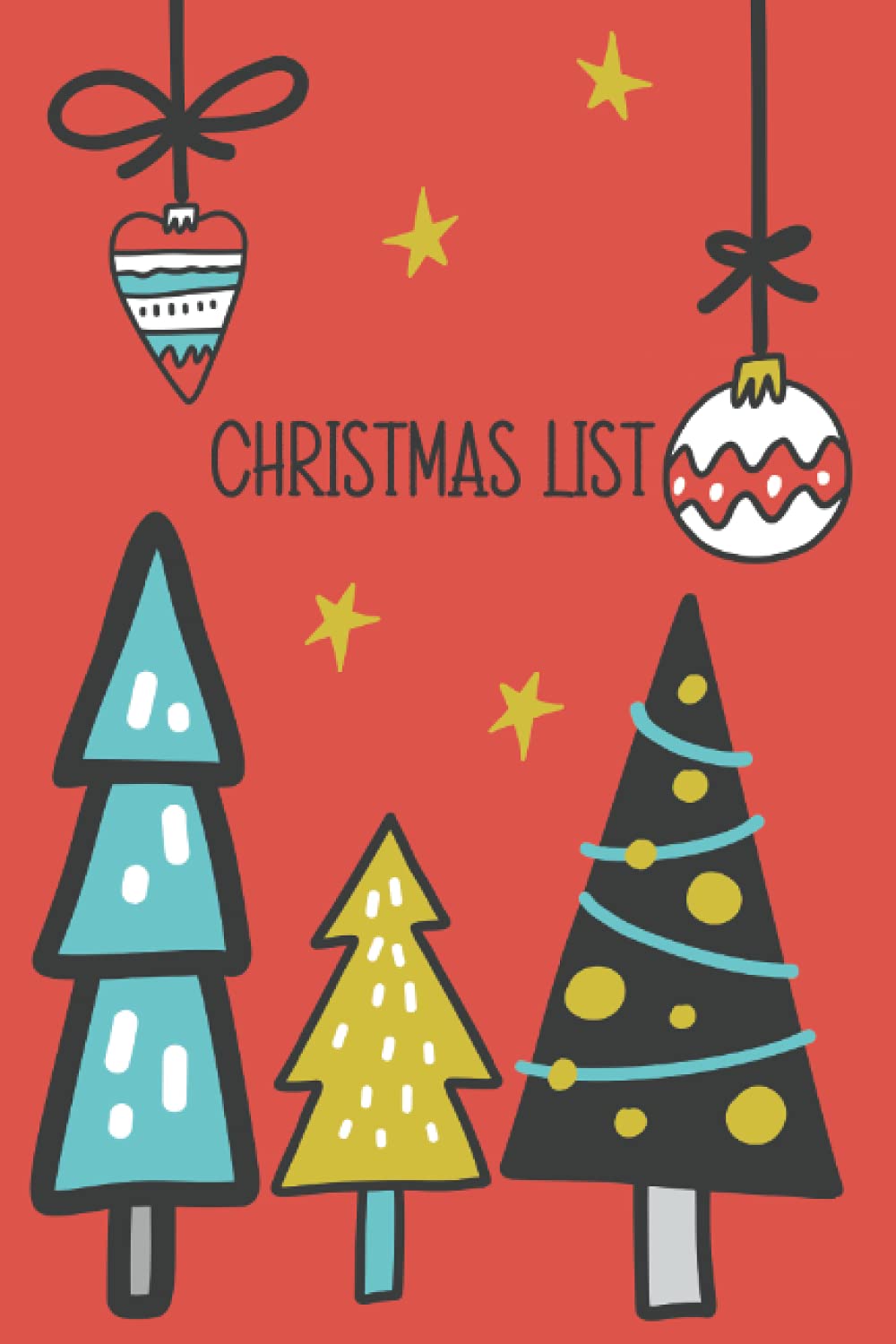Christmas List: Notebook, Christmas Checklist for Gift Shopping.