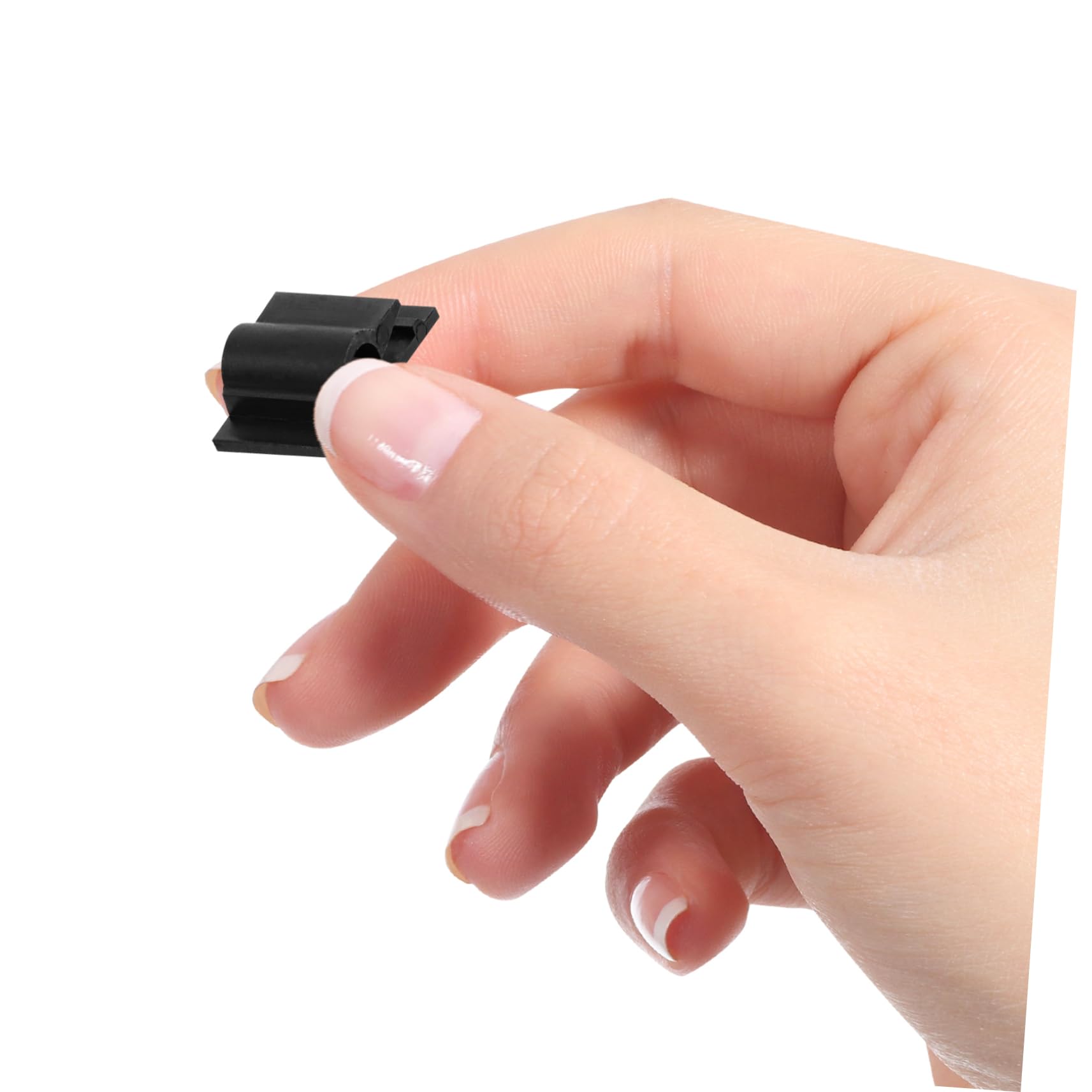 Clip Adesive per Cavi Autoaderenti 100 Pezzi in Pa66 Nero | Cavi Rete e Auricolari, Fissaggio Stabile, Bordi Levigati, Uso su Scrivania Casa e Ufficio