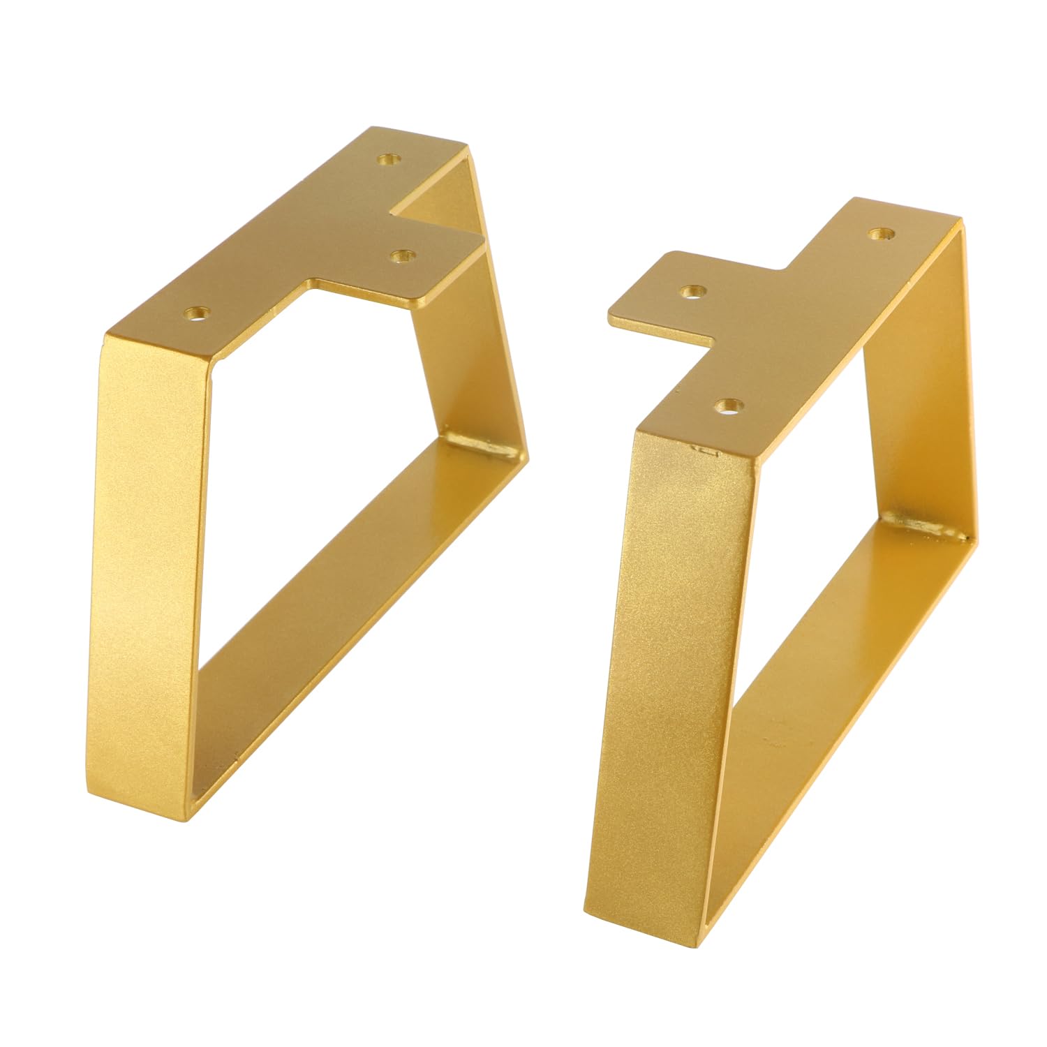 ALXEH 6 Inch Trapezoid Table Legs Gold, DIY Furniture Metal Legs for Coffee Table, Bench Stool Cabinet Furniture Feet - Set of 2