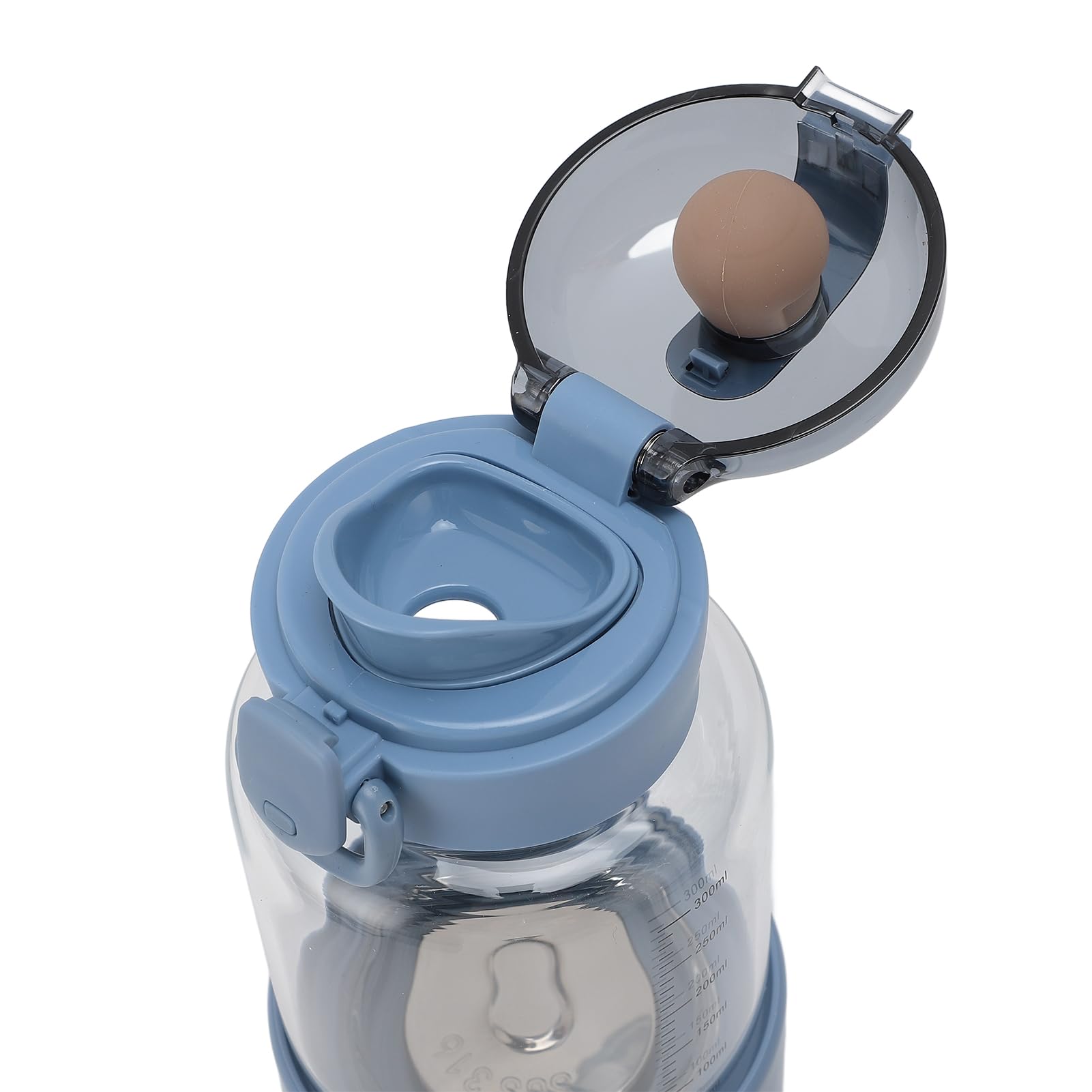 Taza calentadora de leche portátil de acero inoxidable USB inalámbrico calentador de leche de calentamiento rápido biberón aislado para coche de viaje azul 300ml