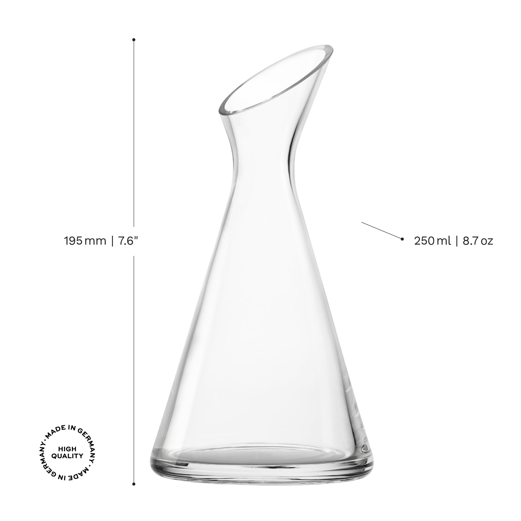 Stölzle Lausitz Water Carafe Pitcher (ONE FOR ALL). Glass Decanter for Water, Juice or Milk (33.75 Fl oz). Durable Carafes for Mimosa Bar. Handmade Glass Pitchers - Genuine Stölzle Glassware