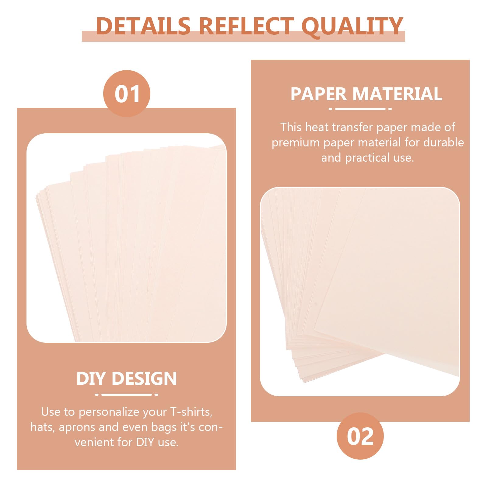 HOMSFOU 100 Blätter Wärmeübertragungspapier A4-sublimationspapier Sublimationsmaterialien Hitze Bedruckbares Sublimationspapier Druckpapier A4 Sublimationstransferpapiere Rosa