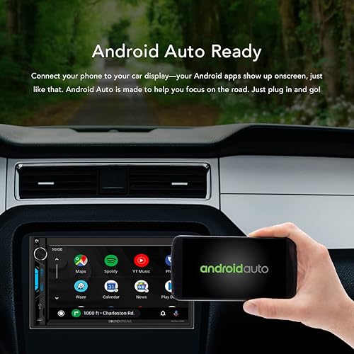 Miniatura 7 de Soundstream VRCPAA-7DRM - Estéreo de coche doble DIN – Unidad principal Apple CarPlay y Android Auto de 7 pulgadas, estéreo Bluetooth para coche,