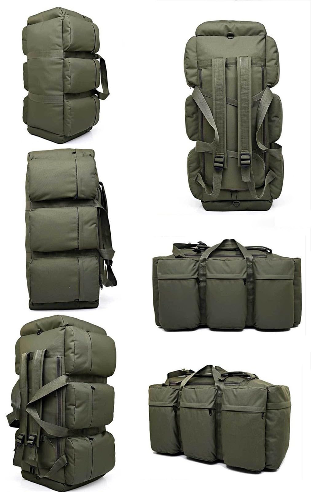 Zaino Tattico per attività All'aperto, 90 L, Zaino Militare, Zaino da Lavoro, Zaino da Lavoro, Zaino per Viaggi, Scuola, Sport, Bushcraft, Trekking, Campeggio, Escursionismo,Caccia, Pesca D