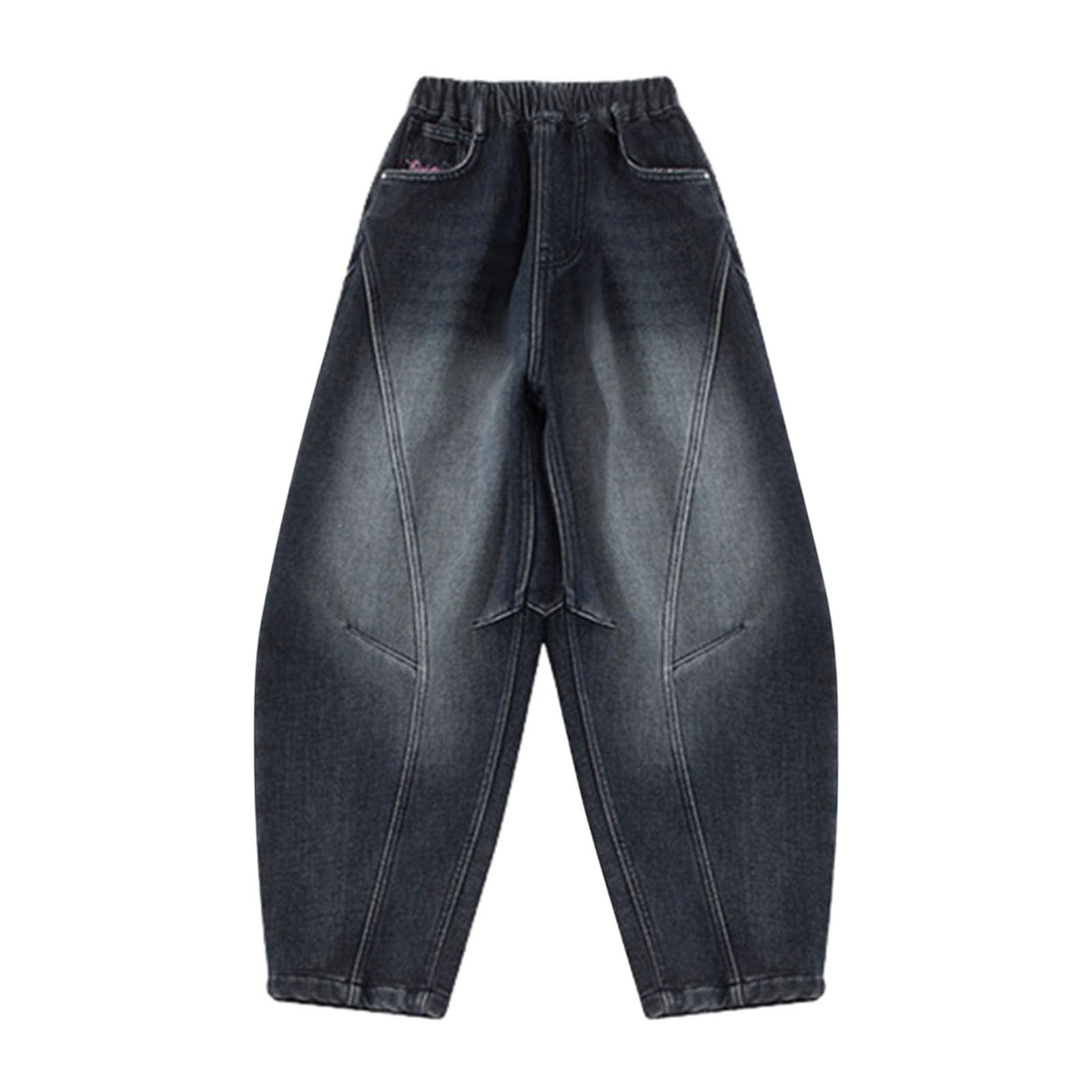 Pantalones Vaqueros de Mezclilla con Forro Polar para niños, Pantalones cálidos de Invierno para niños pequeños y Grandes, Pantalones térmicos para Clima frío con Interior