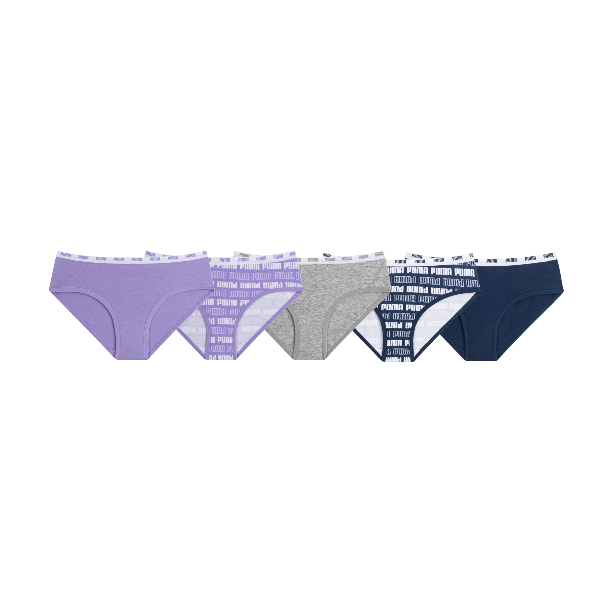 PUMA Girls Girls 5 Pack Cotton Bikini Underwear