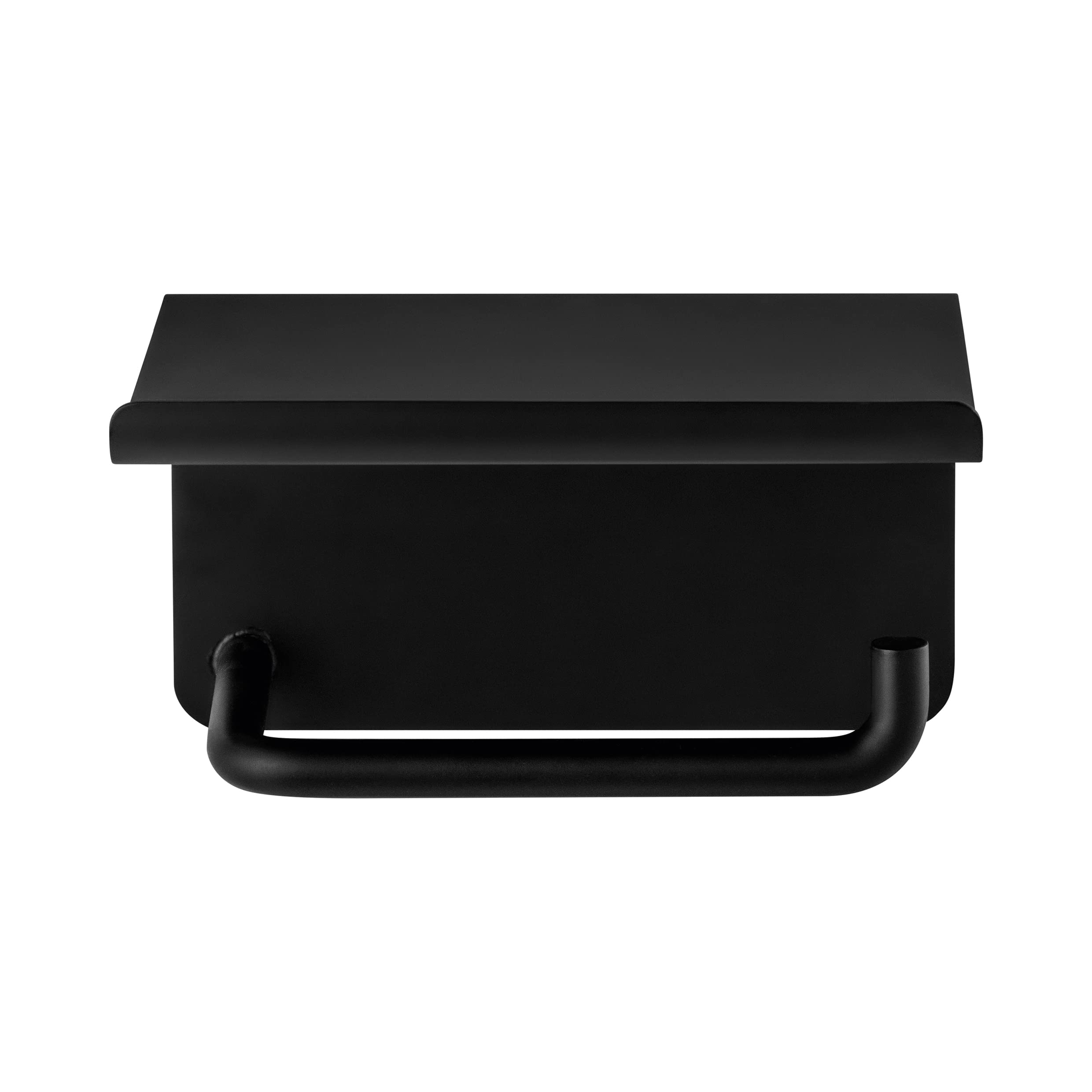blomus WC-Rollenhalter MODO | mit Ablage | Farbe Black | titanbeschichteter Edelstahl | Badaccessoire