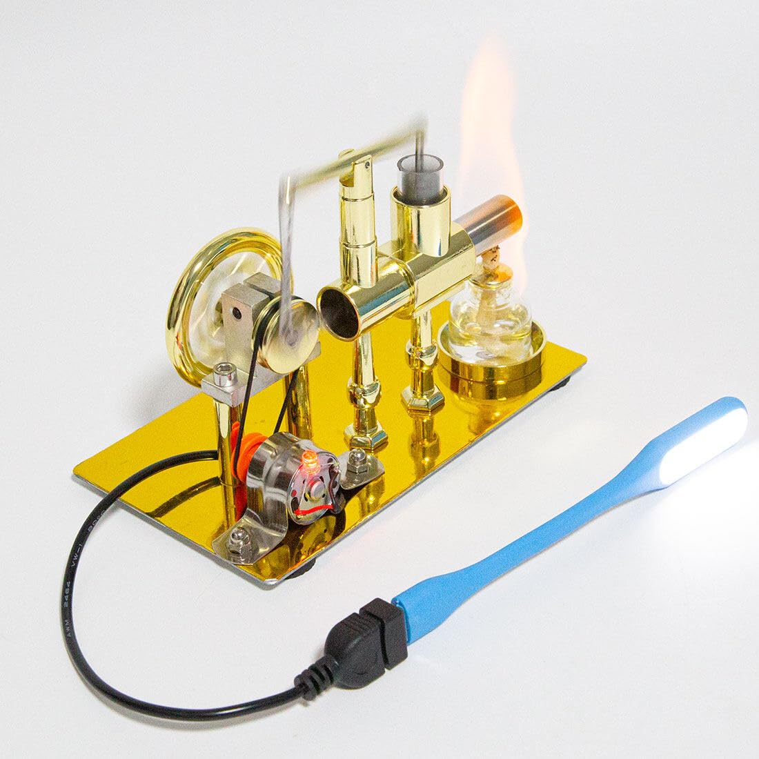 Amazon.co.jp: USBライト付き熱風スターリングエンジン、エンジン