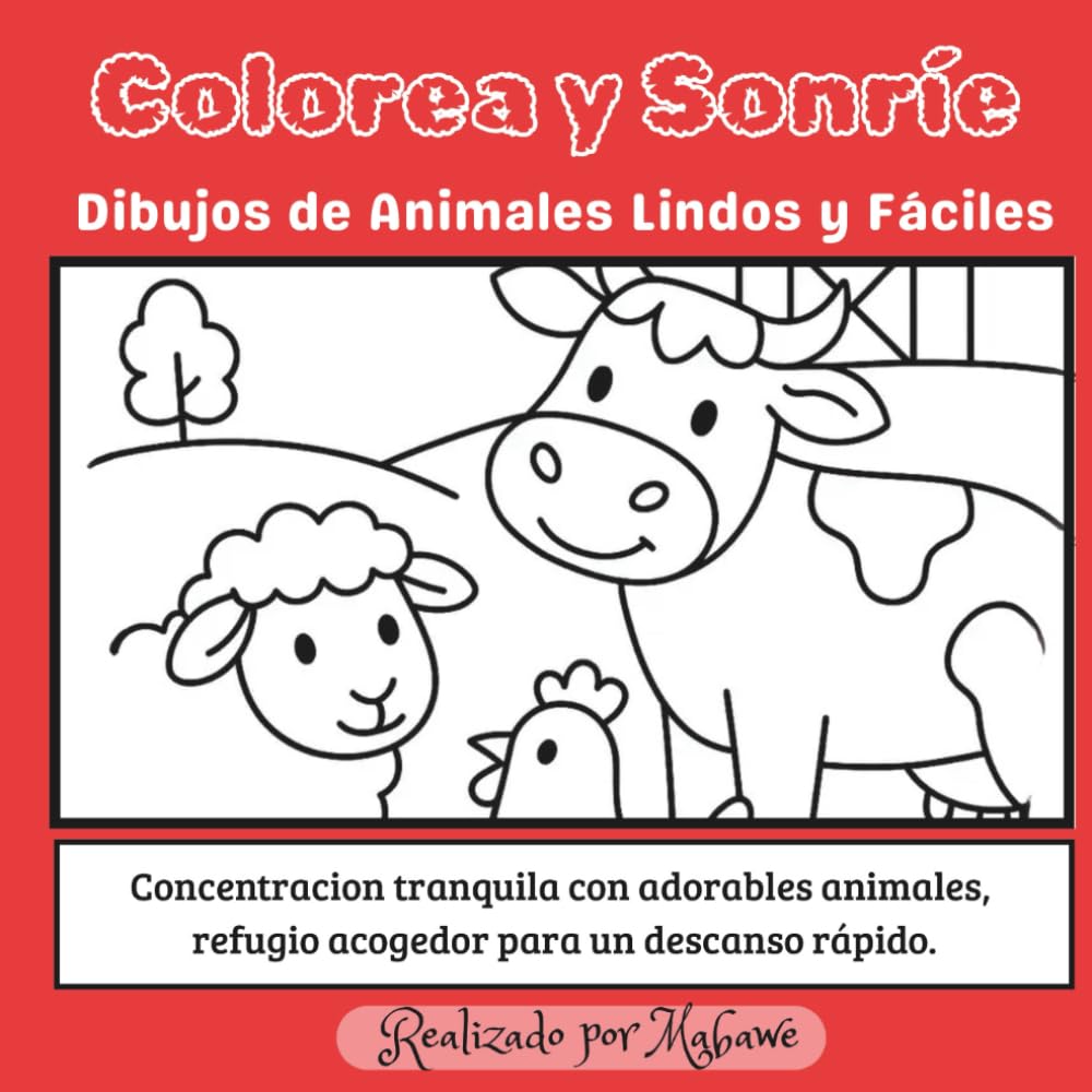 COLOREA Y SONRIE: DIBUJOS DE ANIMALES LINDOS Y FACILES