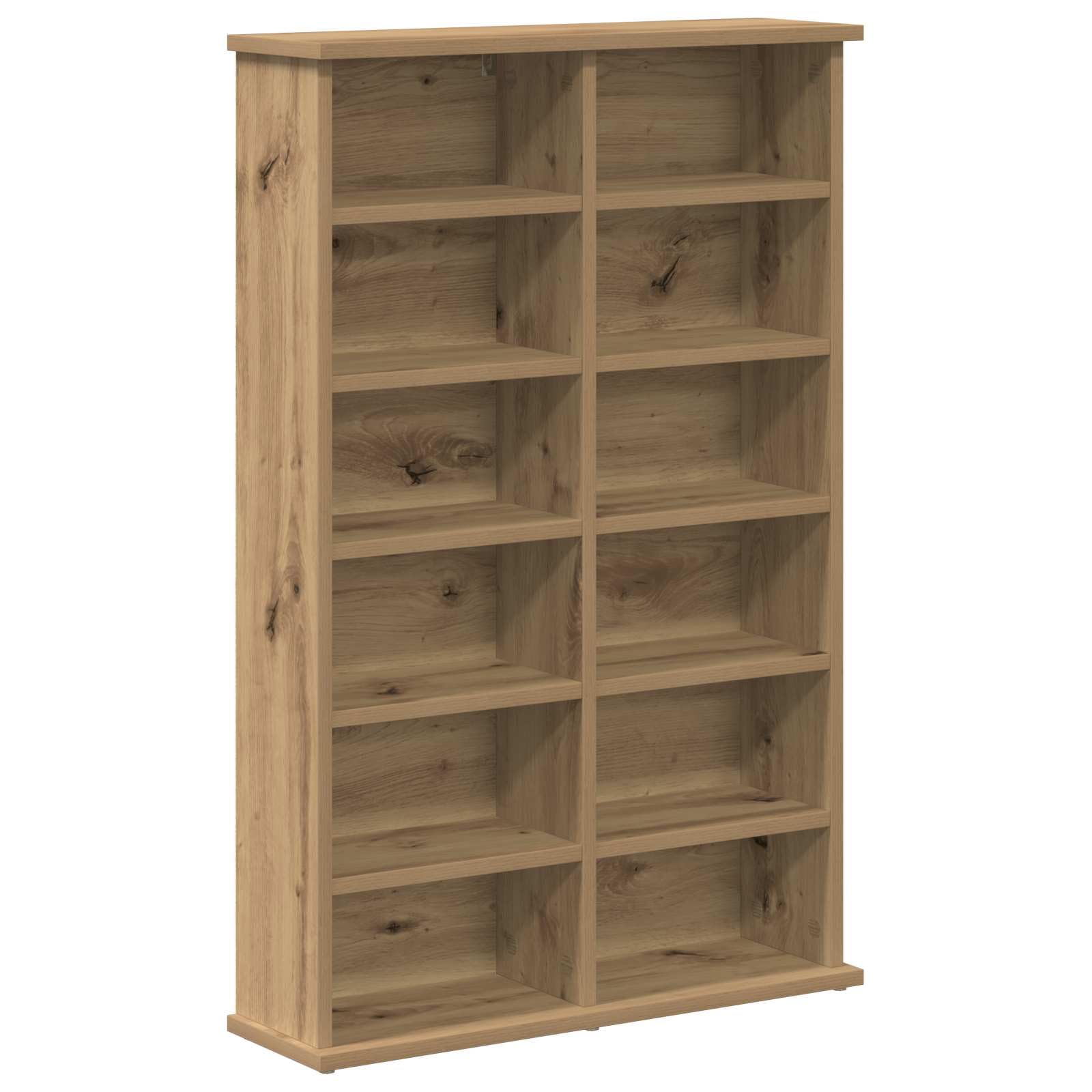 Szafka na płyty CD 2 szt. Dąb Artisan 60 x 17 x 92 cm