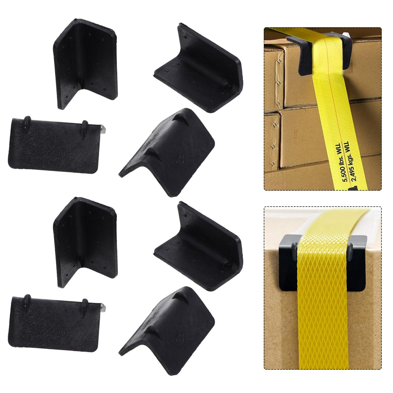 Housoutil Protezione Angolare in Plastica Per Imballaggio 100 Pz Guardia D'Angolo 2.2 Pollici Per Reggette Protezioni Per Bordi Carico E Pallet Accessori Per Spedizione E Fissaggio Sicuro