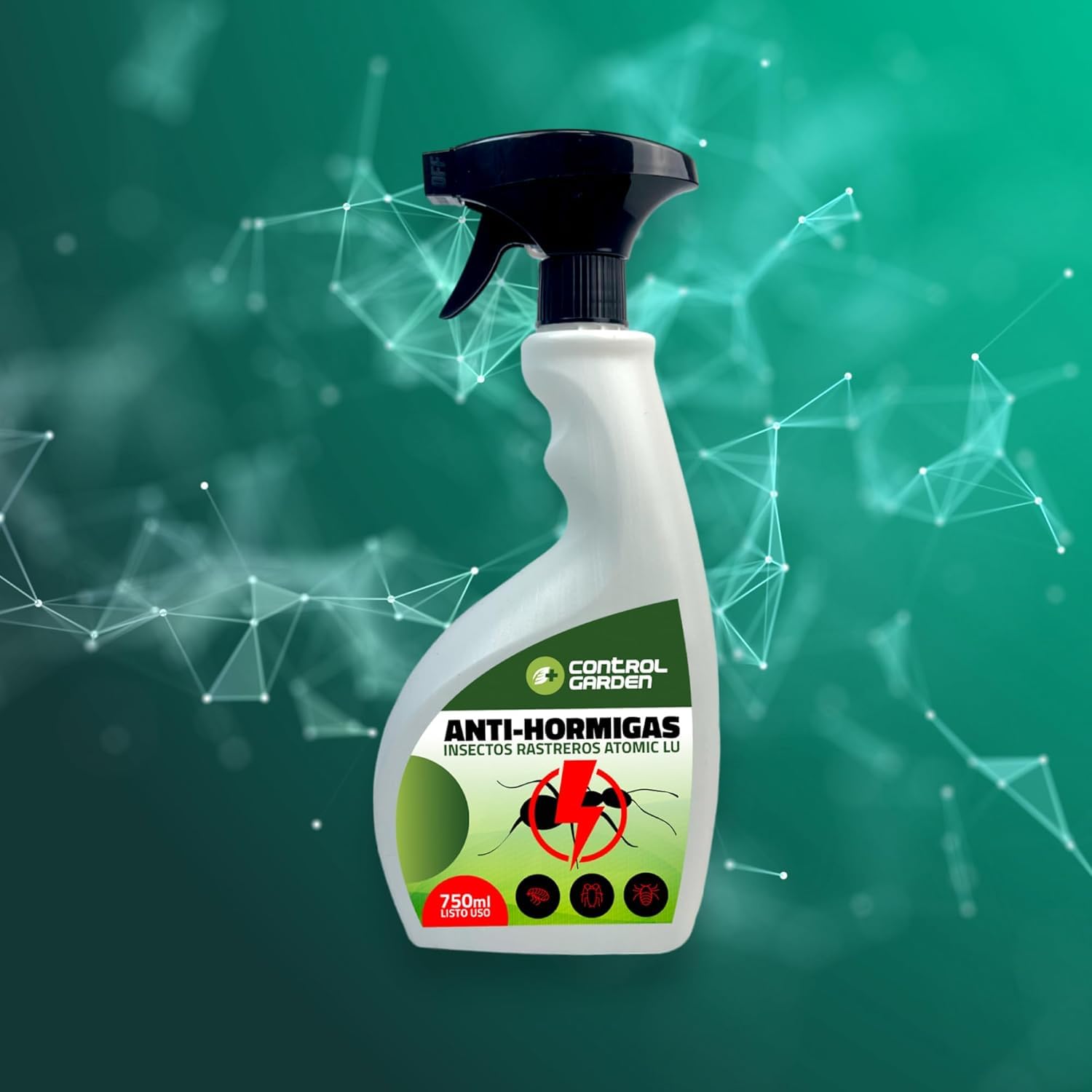 CONTROL GARDEN Pack AntiHormigas Talquera 600 GR + Spray 750 ML | Solución Definitiva Elimina Hormigas, Hormigueros y Colonias | Apto Interior y Exterior | Chinches, Cucarachas e Insectos Rastreros