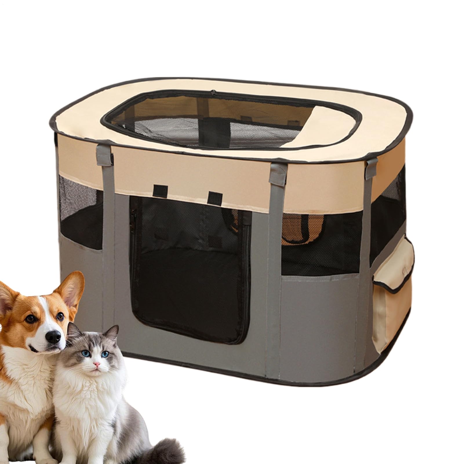 Tienda Perros Interior Casa Transpirable para Mascotas con Cama | Tienda Jaula Cama Para Gatitos Y Cachorros Para Cachorro Gatito Mediano Grande Exterior Hogar Piso Balcón Transportín