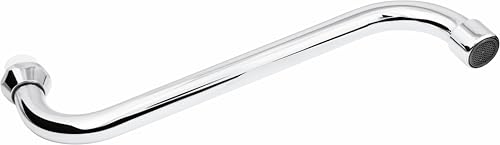 Cornat Auslauf S-Form 250 mm - Messing verchromt - Langlebig & rostfrei - Flexibel einsetzbar - mit Luftsprudler / Schwenkauslauf / Wasserhahn Verlängerung / S-Anschluss Armatur / TEC3510021