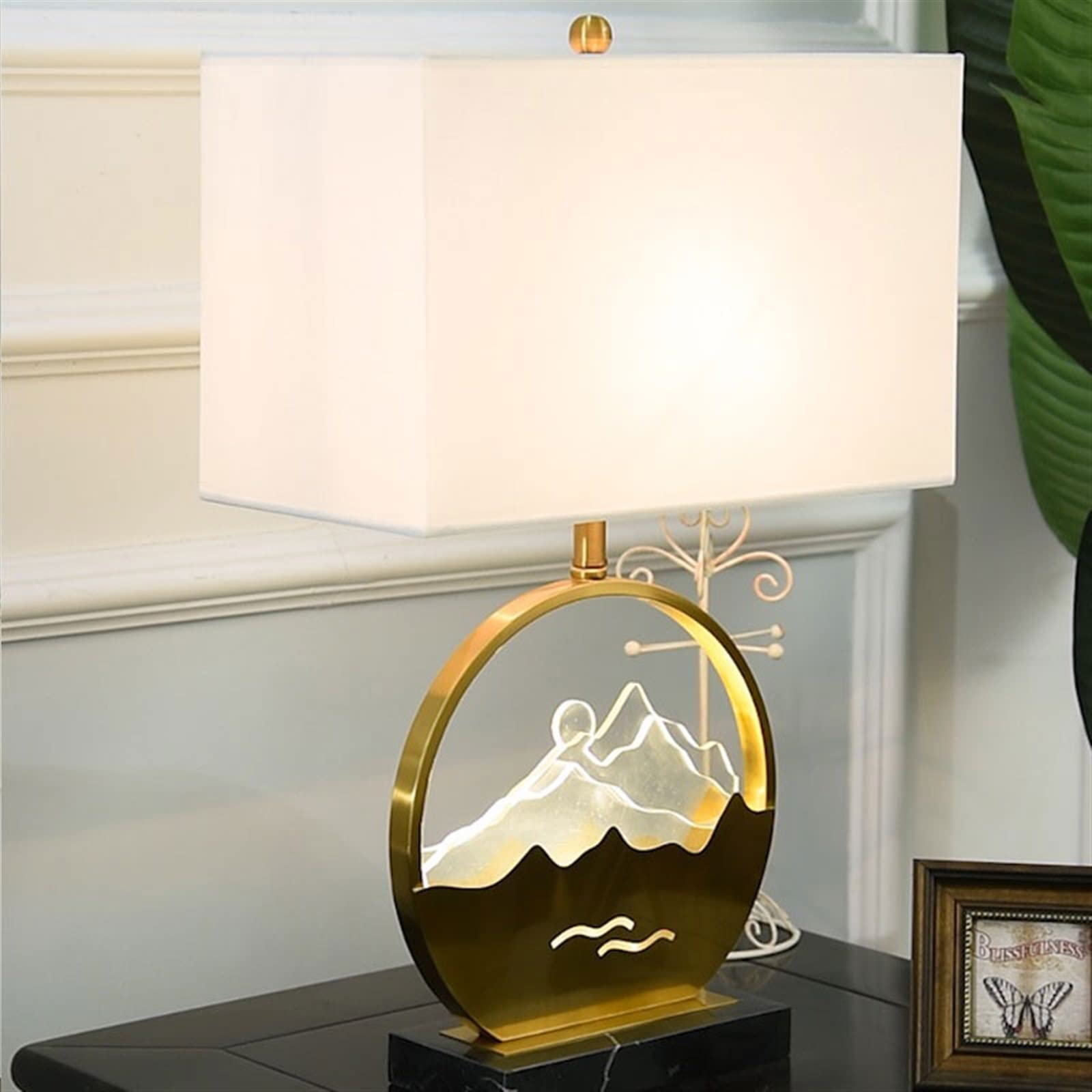 lampada Da Scrivania Lampada da scrivania di lusso Soggiorno Portico Lampada decorativa Lampada da comodino camera da letto personalizzata Paralume in tessuto 40 cm * 62 cm (L * A) Lampada Scrivania