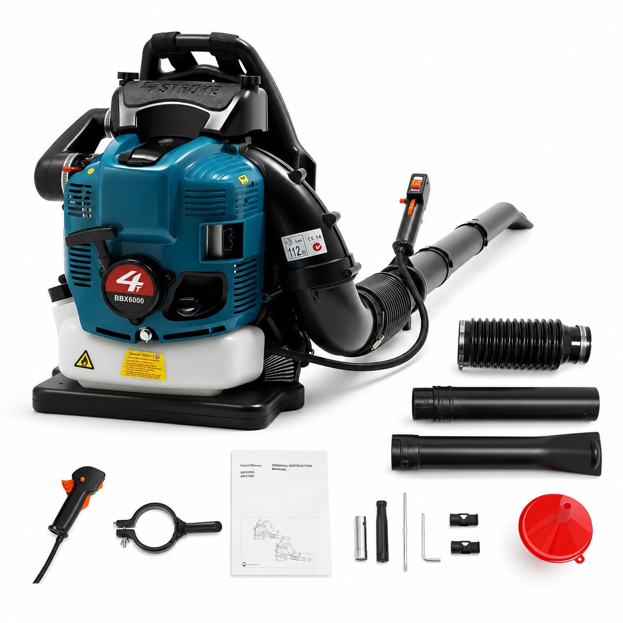 Soffiatore a Scoppio Motore 4 Tempi 75.6Cc Zaino Velocità Regolabile | Per Giardini e Cortili, Rimuove Foglie e Detriti con Motore a 4 Tempi e Zaino Ergonomico, Riduce Fatica Nel Lavoro Quotidiano