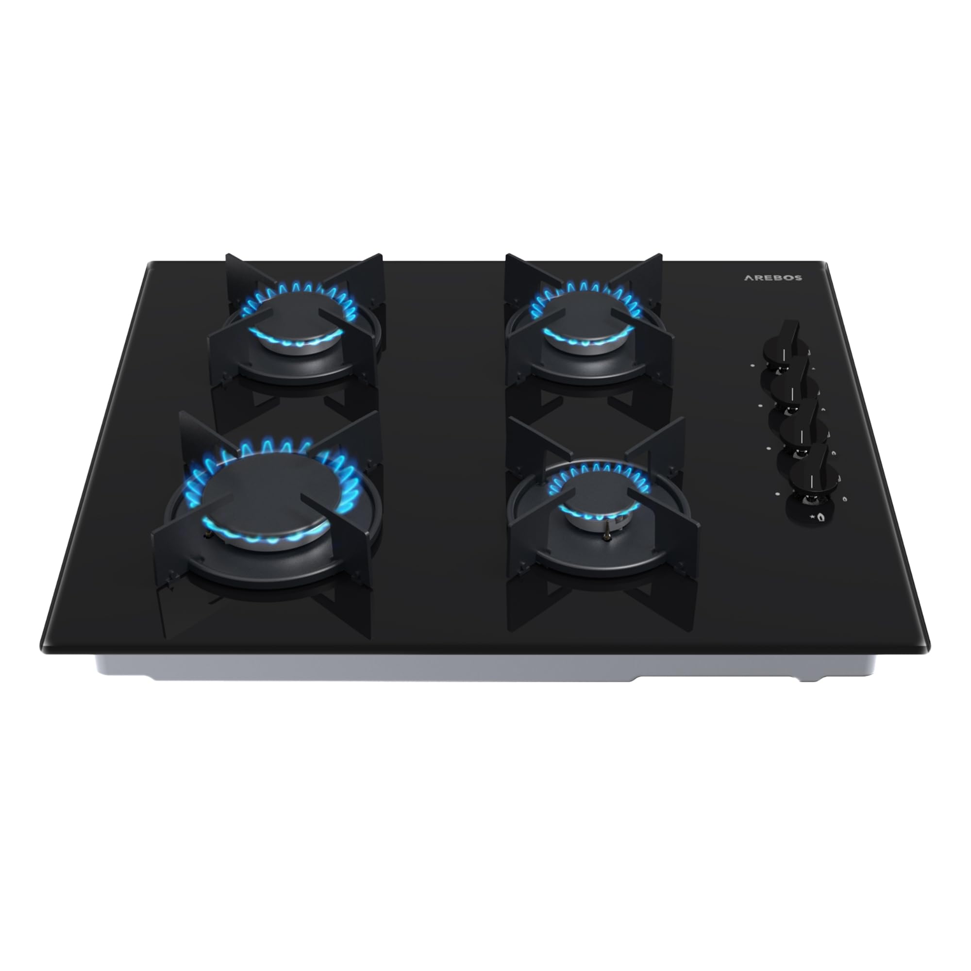 Whirlpool - table de cuisson gaz 60cm 4 feux noir - agr555mrfr TU pas cher