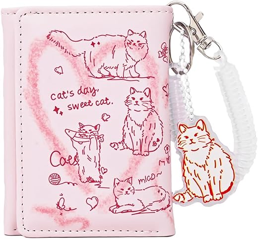 PALAY Women Silicone Wallet Coquette Accessories Cute Purses Card Holder Kawaii Y2K Accessories Aesthetic Card, Pink