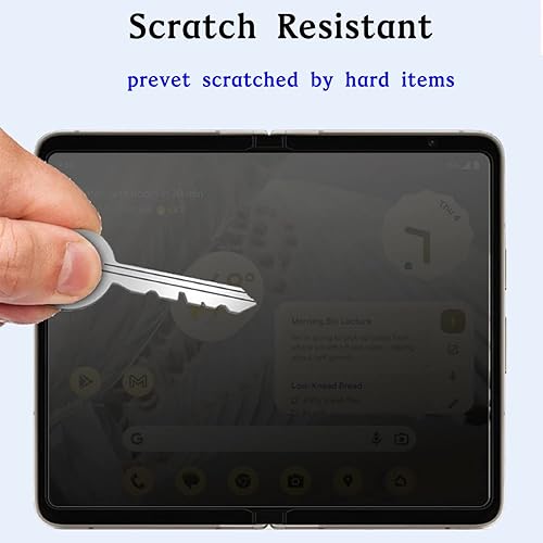 Miniatura 8 de BYIUIHS 1 juego de 2 piezas Protector de pantalla de privacidad mate para Google Pixel Fold Outside + Interior Soft Anti-peeping Protector de