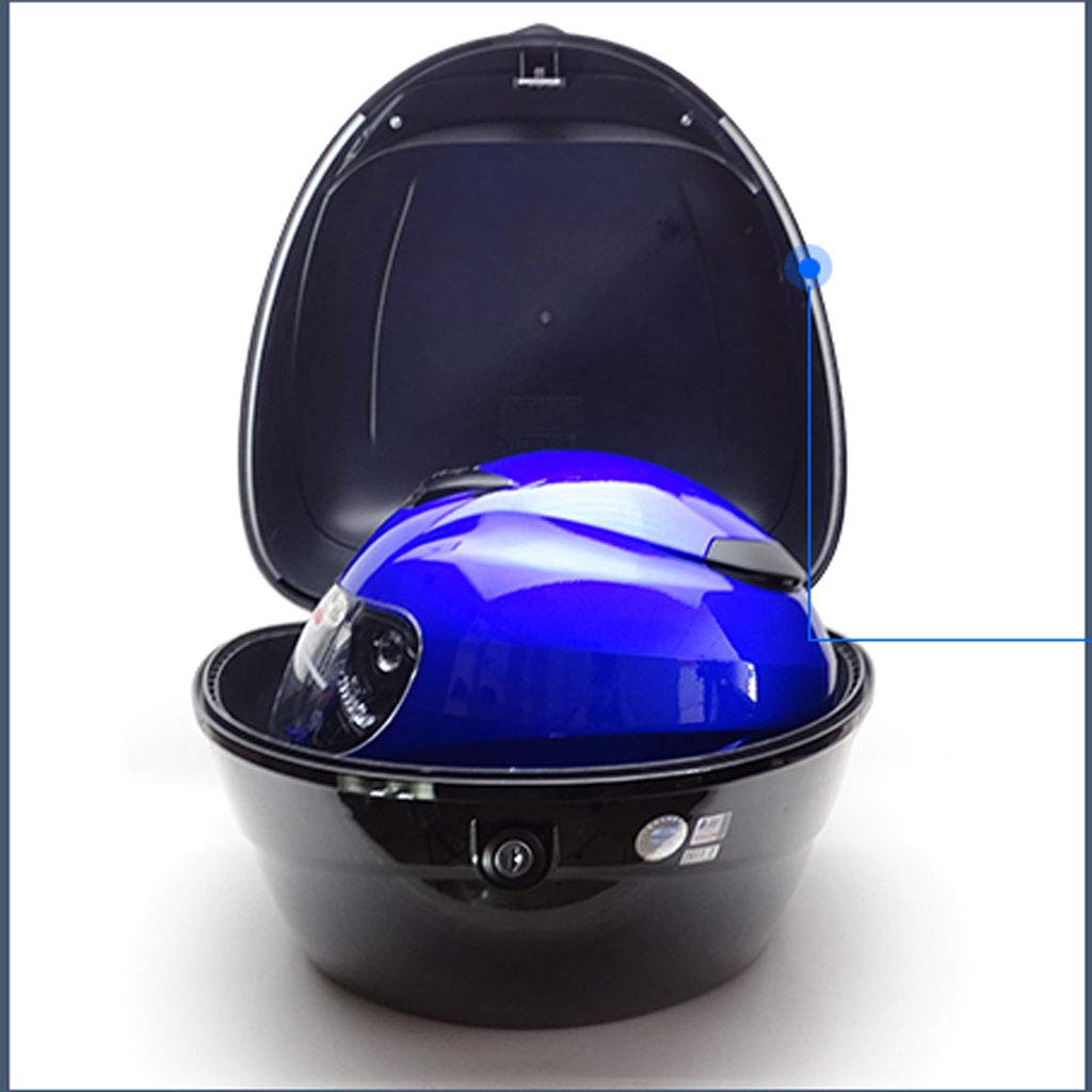 Bagażnik motocyklowy Hard Tail Bike Top Box do montażu w stelażu bagaż do przechowywania kasku Carrier Case Universal Scooter z kluczami i płytą, odporny na zużycie trwały silny antykradzieżowy