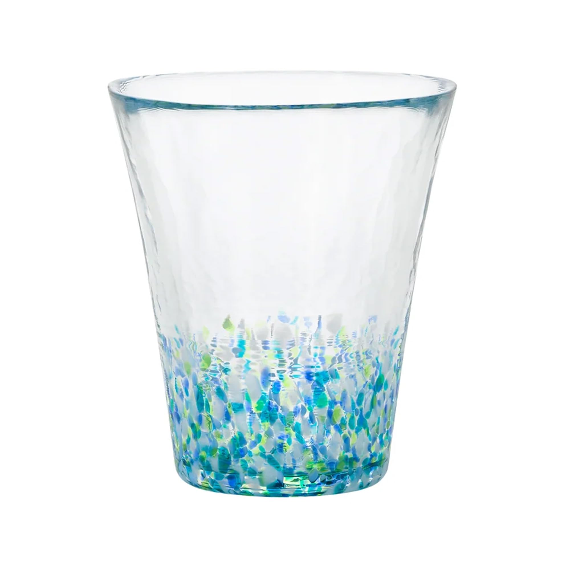 Handcrafted Glass Tumbler – Japanese 4 Seasons Design, Versatile Cup for Juice, Soda, Beer – Made in Japan, Ideal Gift (Hydrangea Blue, 10.1 fl oz (300ml))
