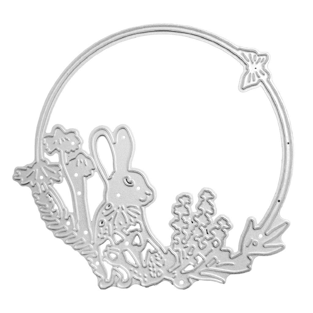 Maxtonser Metal Easter Cutting Dies Greeting Invitation Message Card Photo Album Making for Festival Blessing Cards Making