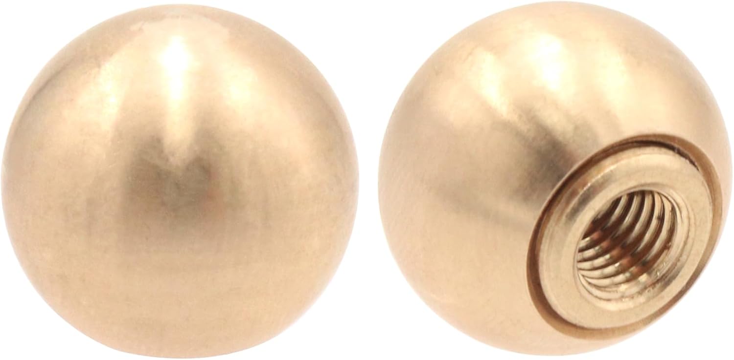 Antrader Lamp Finials Brass Lamp Finial Caps Knobs Fit Both 3/8" and 1/4-27 Decorative Replacement for Table Floor Lampshade,1 Inch Outer Dia- 4pcs