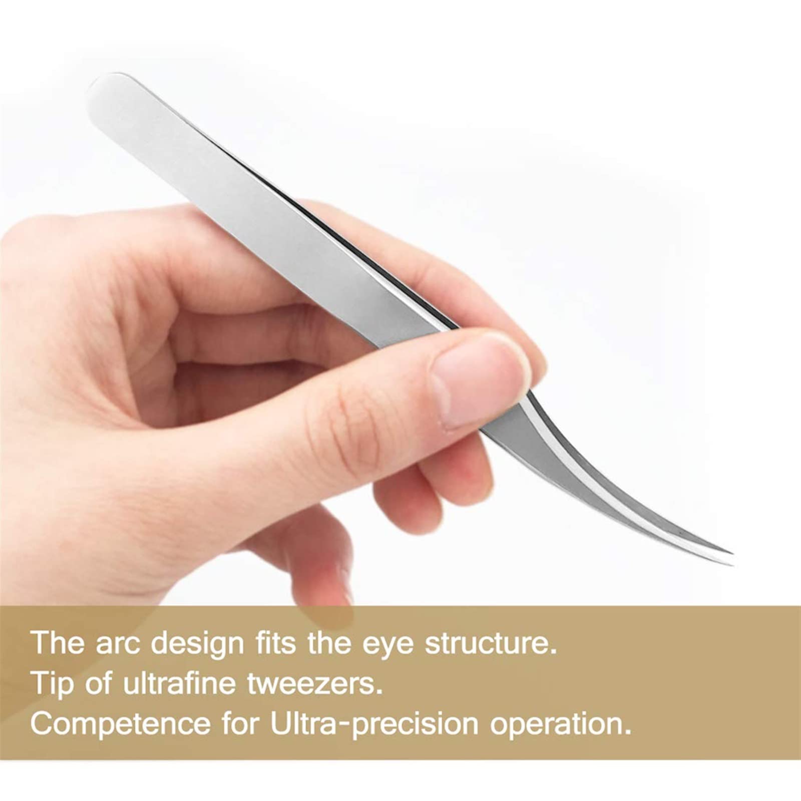 Pęseta do rzęs – antystatyczna szczypce do rzęs ze stali nierdzewnej do przedłużania rzęs i pielęgnacji brwi