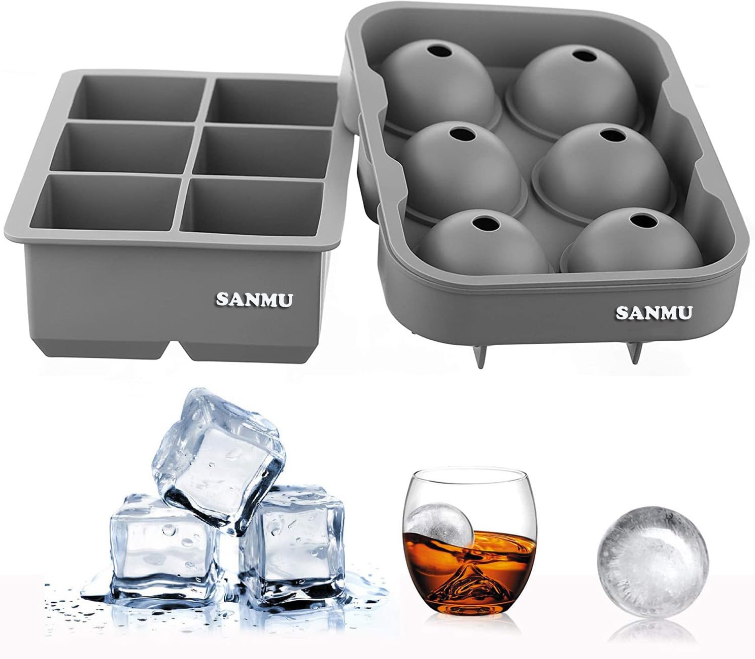 Molde Redondo Para Hacer Cubitos De Hielo Con Tapa Y