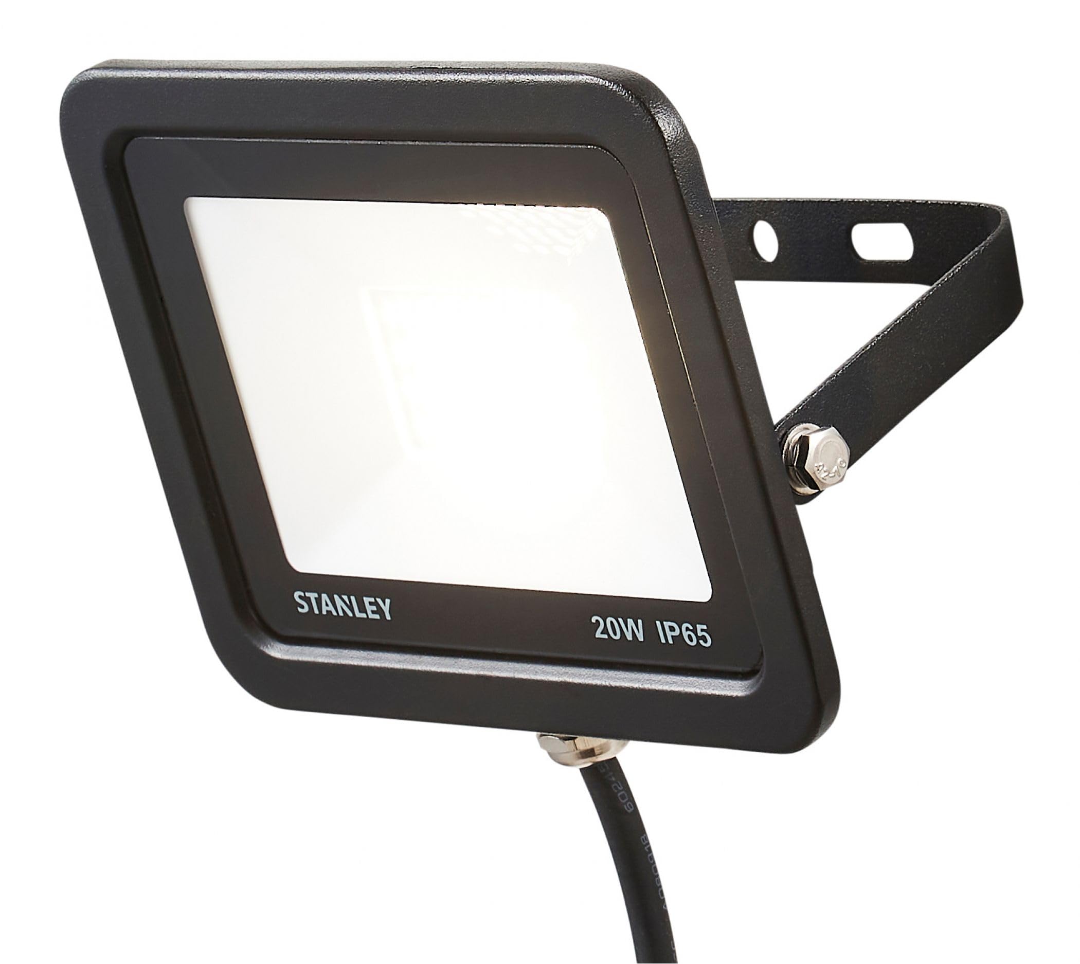 Stanley Black/White Sxls312944kbe Black Mains-Powered Cool White Led Without Sensor Floodlight 1600Lm