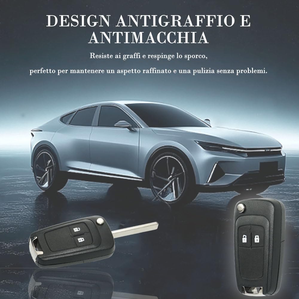 SUPALAND Guscio Chiave di Ricambio 2 Tasti Per Telecomando Auto Compatibile Opel Astra Adam Insignia Mokka Zafira Chevrolet Corsa D E Cascade Viva Karl