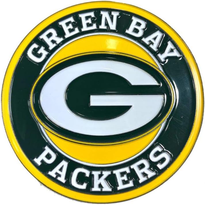 Green Bay Packers NFL Metal 3D Team Emblem by FANMATS – All Weather Decal for Indoor/Outdoor Use - Easy Peel & Stick Installation on Vehicle, Cooler, Locker, Tool Chest – Unique Gift for Football Fan