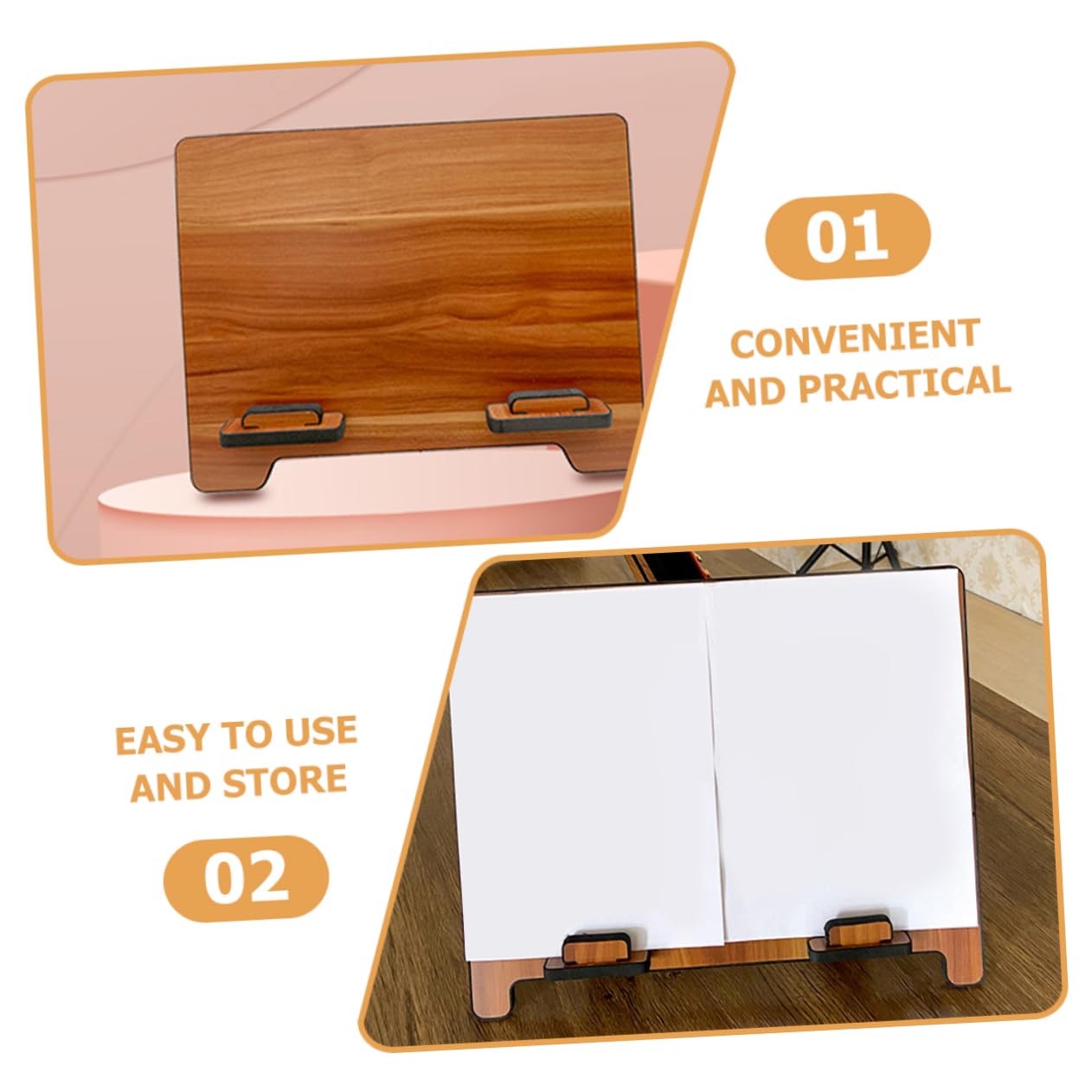 SUPVOX Portable Bible Stand Desktop Musical Stand Removable Sheet Music Holder Book Holder for Reading