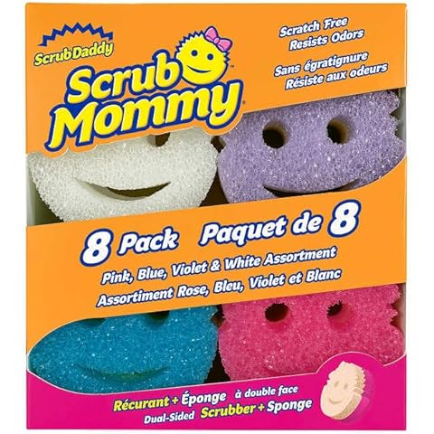 Scrub Daddy Scrub Mommy Dual-Sided Scrubber and Sponge, Variety Pack of 8 Cover