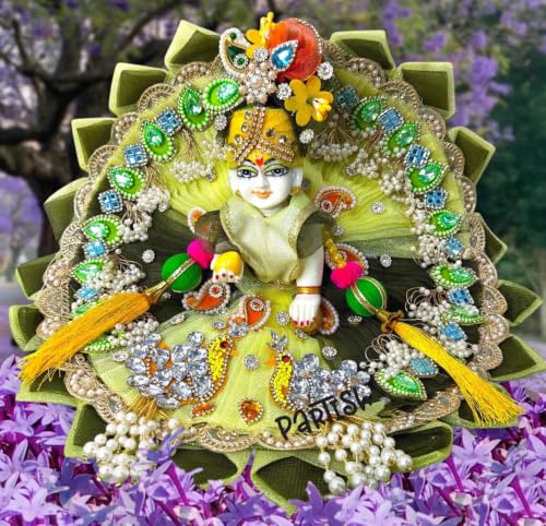 Image of Partish Laddu Gopal Janamashtmi Heavy Dress l Ladoo Gopal Dress l Kanha Ji Dress Size 0 1 2 4 5 6 (Size 2, K)