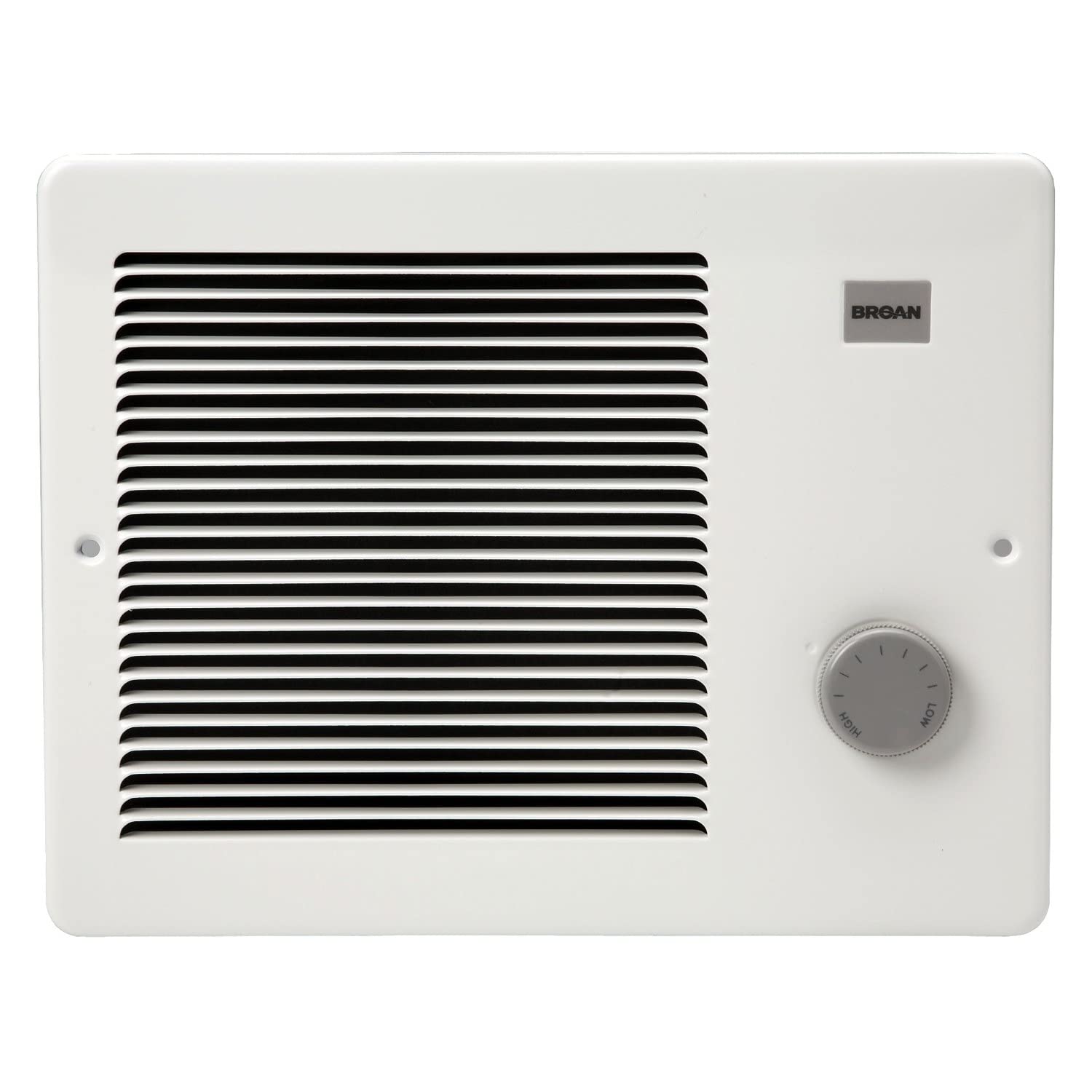 Broan-NuTone Wall Heater, White Grille Heater with Built-In Adjustable Thermostat, 750/1500W, 120/240V AC