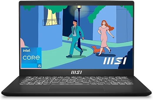 MSI Modern 14, Intel 12th Gen. i5-1235U, 35CM FHD 60Hz Laptop (8GB/512GB NVMe SSD/Windows 11 Home/Intel Iris Xe/Black/1.4Kg), C12M-220IN