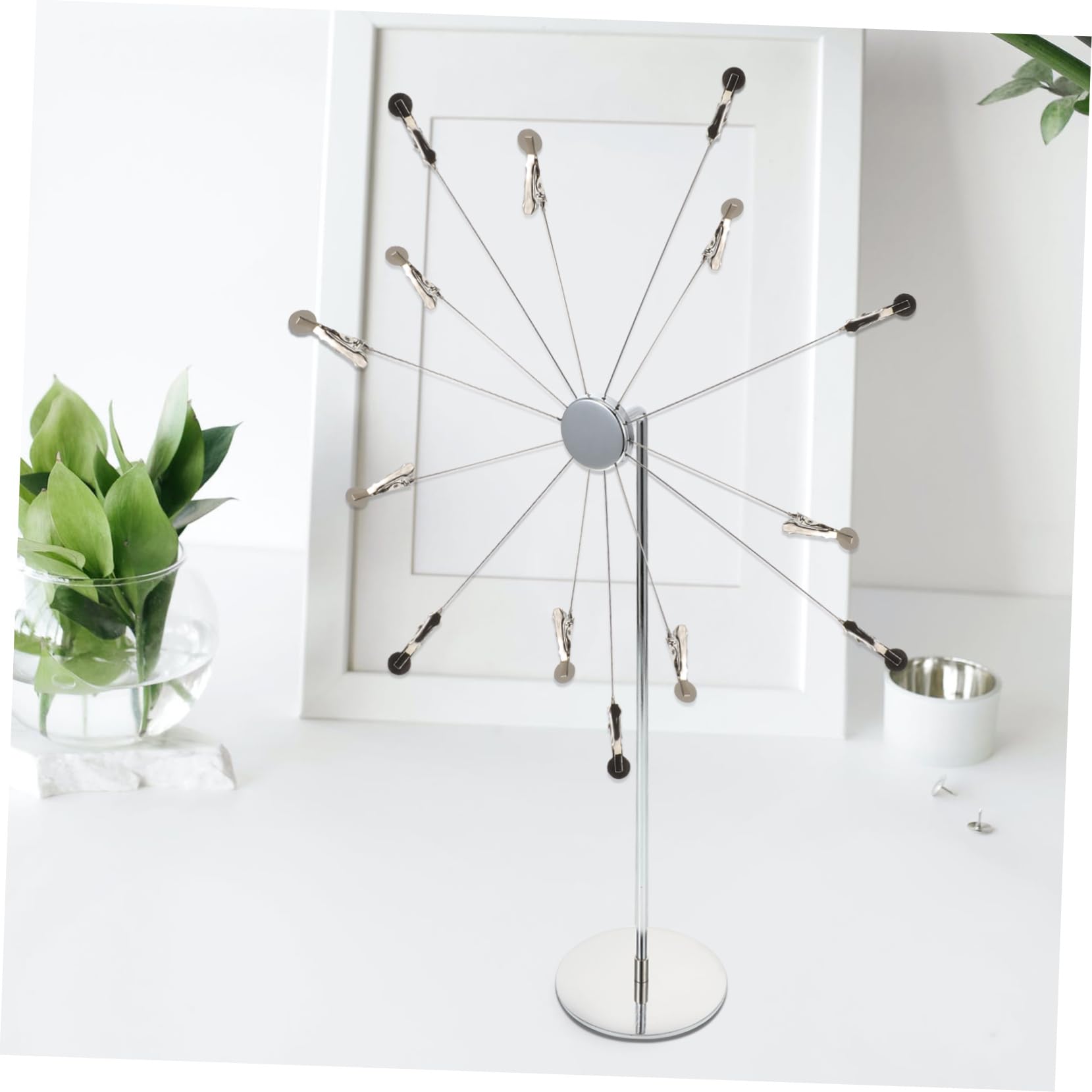 Sky Wheel Support photo créatif avec clips durable décoration bureau Argenté