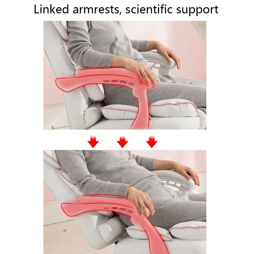 Ergonomiczne krzesło dla graczy z regulowanym oparciem, wygodne obrotowe krzesło biurowe na kółkach, stabilne krzesło komputerowe z podłokietnikami, do domu i biura (brązowy, 65 x 65 x 130 cm)
