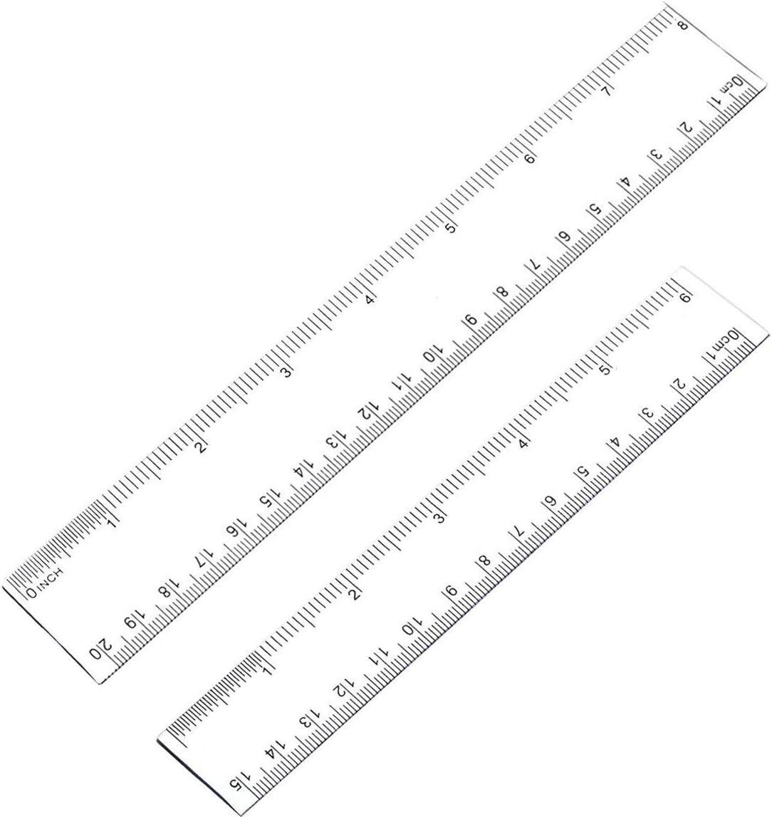 8 inches Plastic Ruler Straight Ruler Plastic Measuring