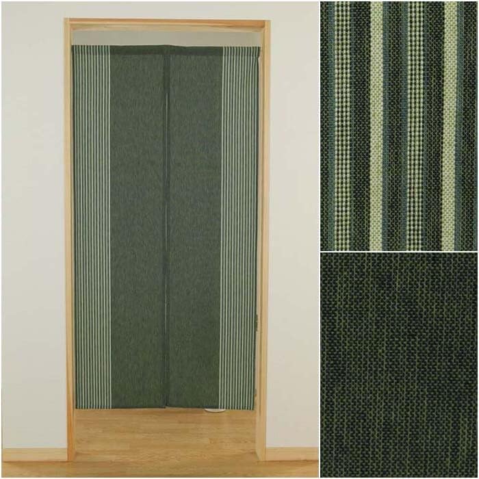 Miniatura 5 de EDOYA Cortina japonesa Noren para puerta (33.5 x 67 pulgadas) (Matcha) con clips para cortina