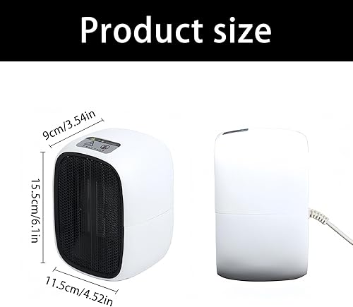 Miniatura 5 de Electric Warmer for Indoor Use,Adjustable Compact with Overheat Defense and Tip-Over Defense