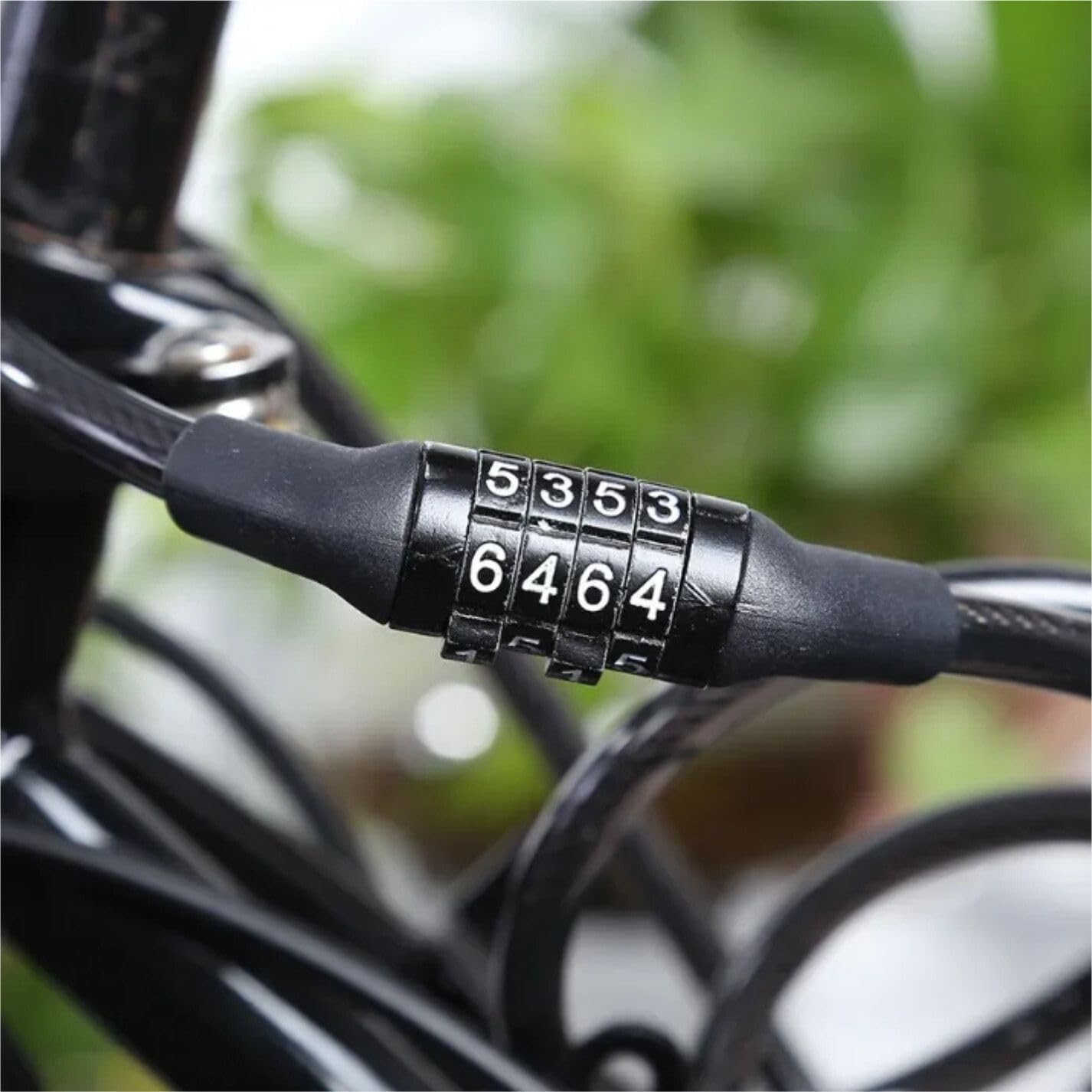Dinetic Cycle 4 Digit Lock High Security Anti-Thief Bicycle Bike Password Cable Lock Cycle Lock () 2