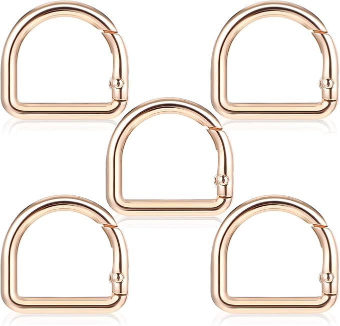 oruola 5pcs D Rings for Bags,1 Inch D Ring Spring Key Hooks,Metal Alloy ...