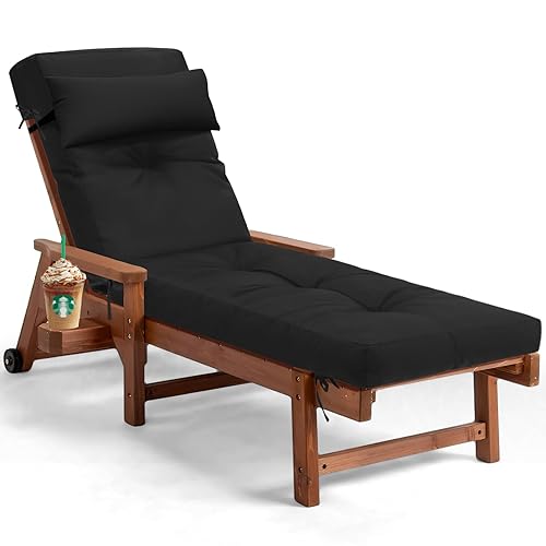 Waterproof Lounge Chair Cushion Outdoor for Chairs, Fade Resistant Chaise