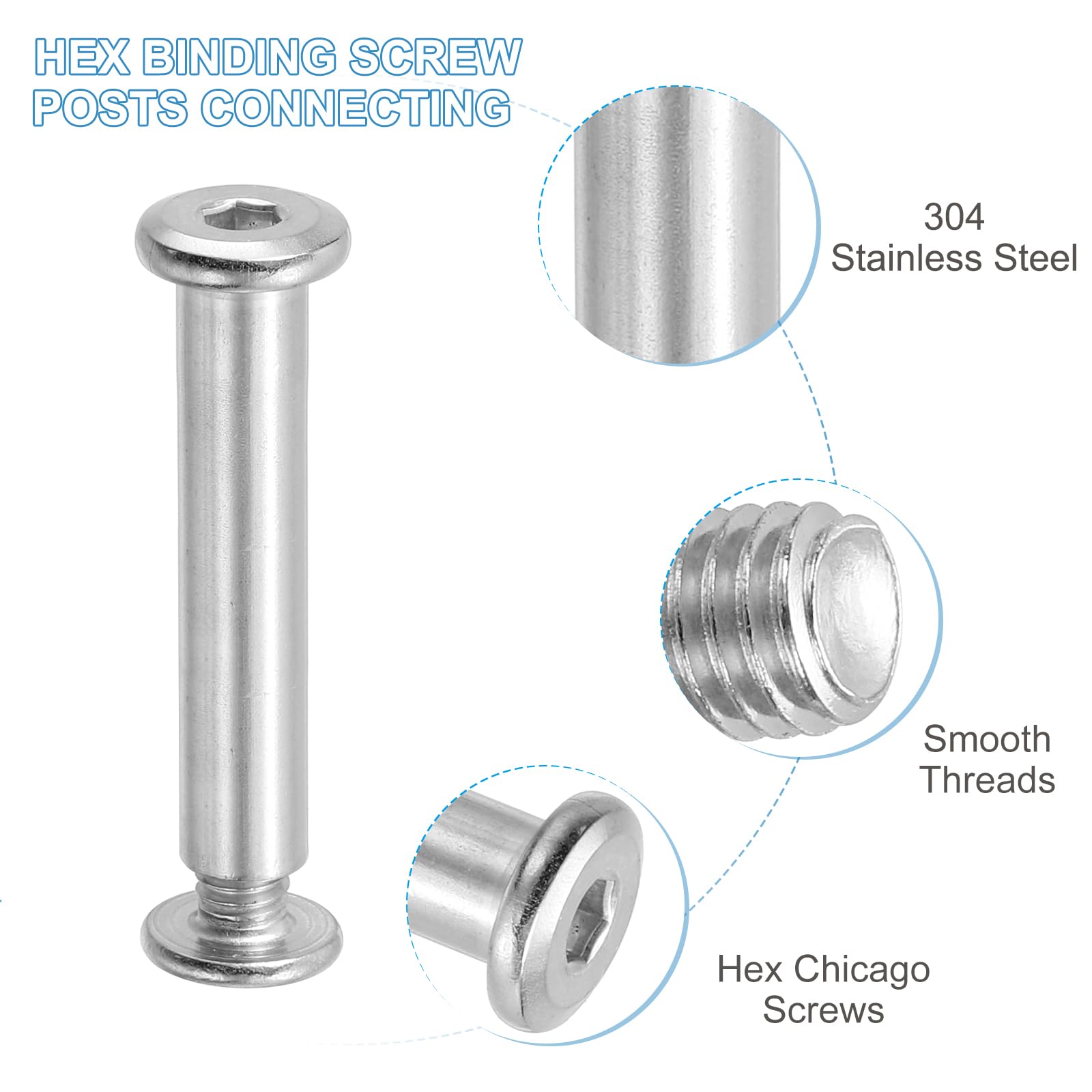 PATIKIL Hex Chicago Screws - Image 3