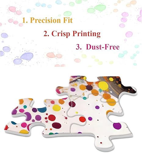 Miniatura 4 de Colorido árbol de la vida rompecabezas para adultos de 1000 piezas, rompecabezas de árbol degradado arco iris, rompecabezas de arte abstracto para