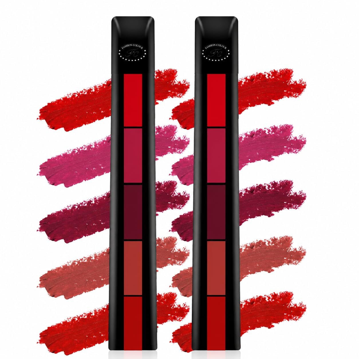 Combo of 2 Fabulous Matte Shades 5 Lipstick in 1, (Red) Edition Crayon Matte Lipstick Set (20 ml) - (Pack of 2)-picture-13