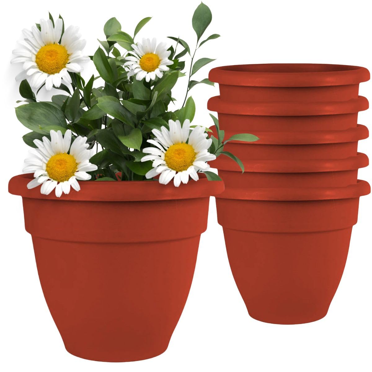 IMAGINEA 18 Inch Flower Pot for Home Decoration | Big Size Plastic Pot for Living Room, Office | Gamla for Home, Laws & Garden Décor | Planter Pots for Balcony | Large Pots for Garden (Pack of 6) (B0D7PRXMSB) Amazon Price History, Amazon Price Tracker