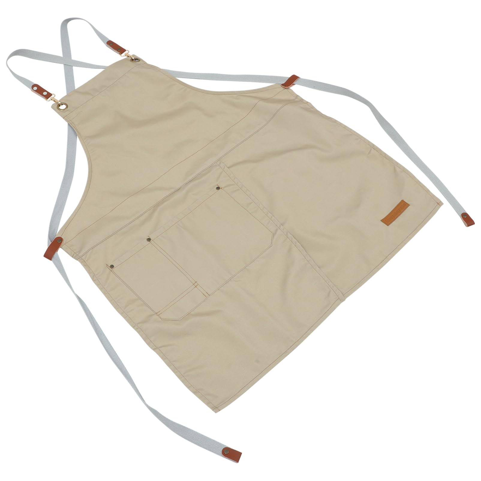 Hoement canvas work apron sleeveless apron Serving Aprons Canvas Chef Bib Apron Back Adjustable Apron Chef Apron Kitchen waitress apron bbq bib apron cotton canvas fork work clothes